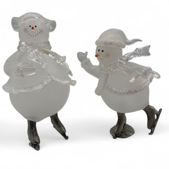 VTG House of Lloyd Christmas Around The World Skating Snowlady & Snowman - Picture 13 of 13